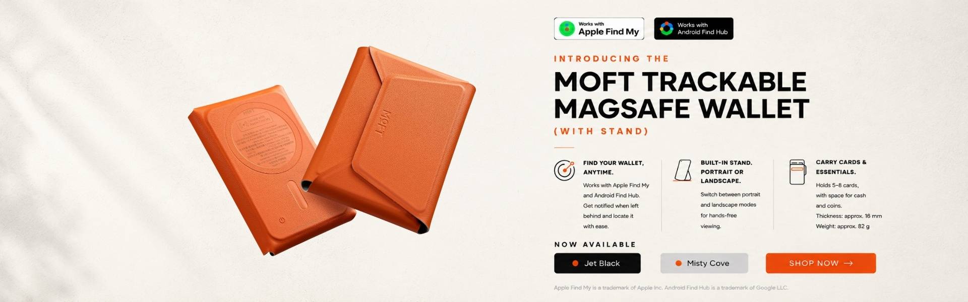 Moft Trackable Field Wallet with Stand Moft Trackable Field Wallet with Stand