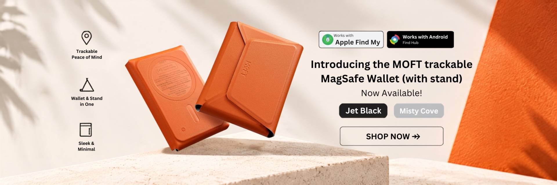 Moft Trackable Field Wallet with Stand Moft Trackable Field Wallet with Stand