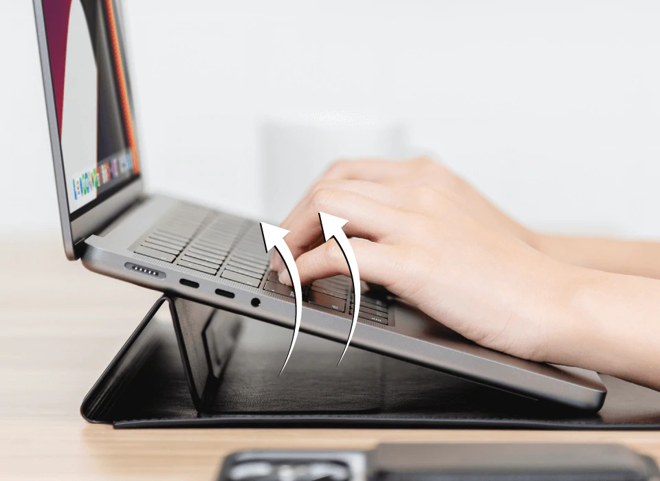 SwitchEasy EasyStand Leather MacBook Sleeve Better Airflow and Heat Dissipation