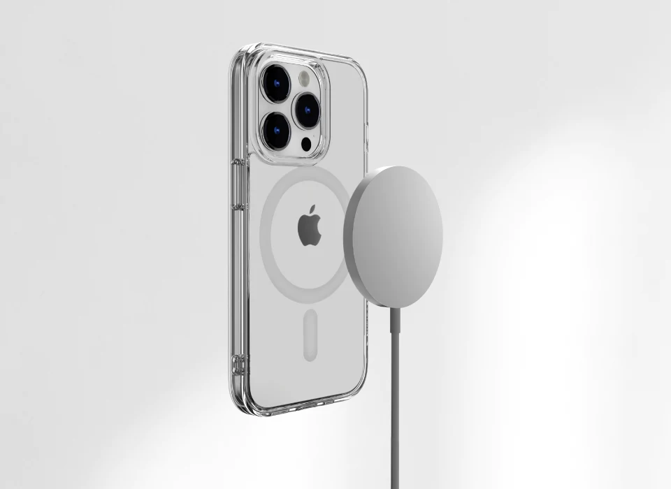 SwitchEasy CRUSH AirBarrier Shockproof Clear Case Compatible with Magsafe