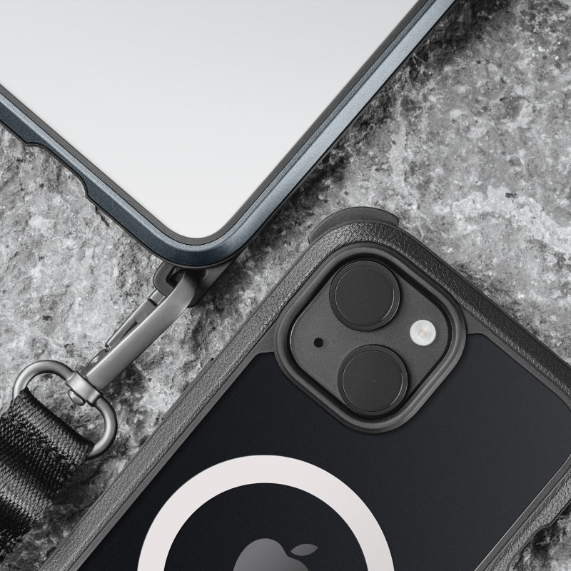 Odyssey M + Strap Protective iPhone 15 Case with Lanyard High End Finish