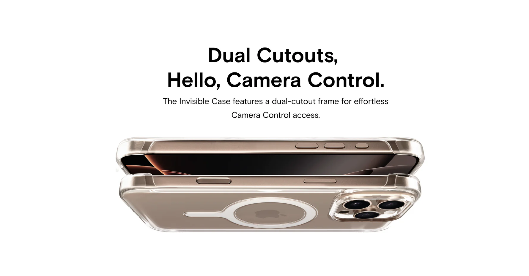 Moft Snap Invisible Case for iPhone 16 Dual Cutouts, Hello, Camera Control
