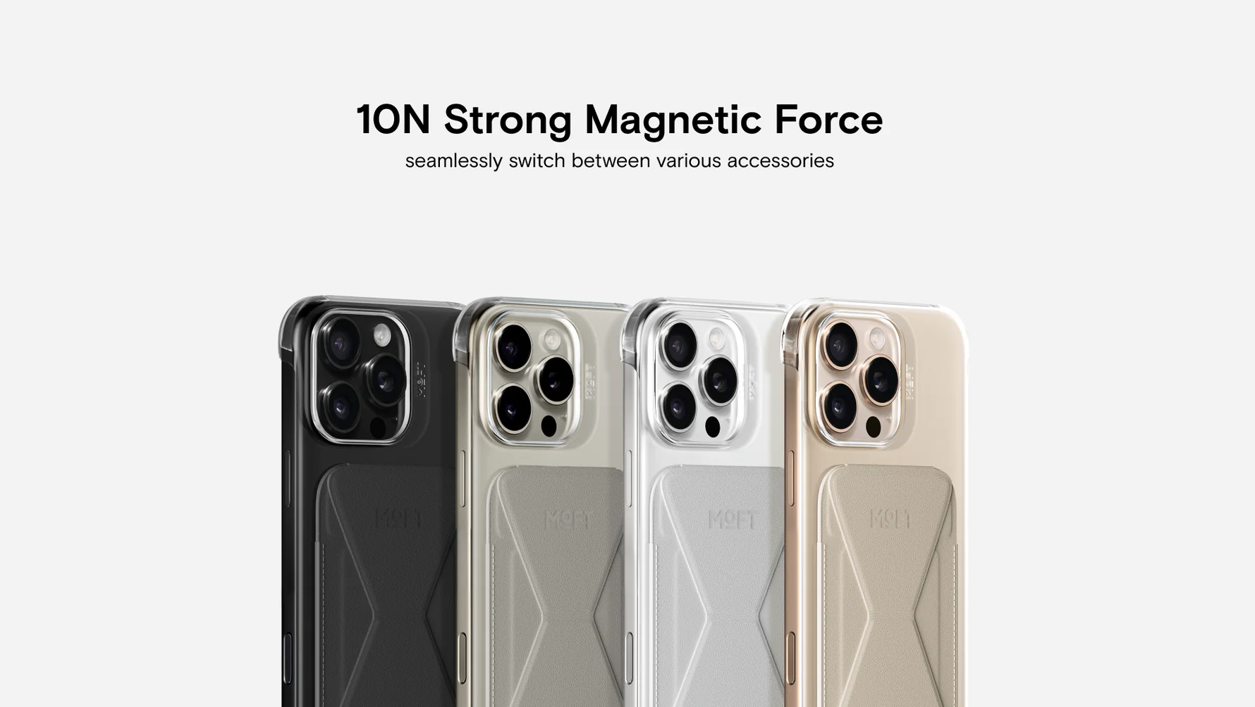 Moft Snap Invisible Case for iPhone 16 10N Strong Magnetic Force