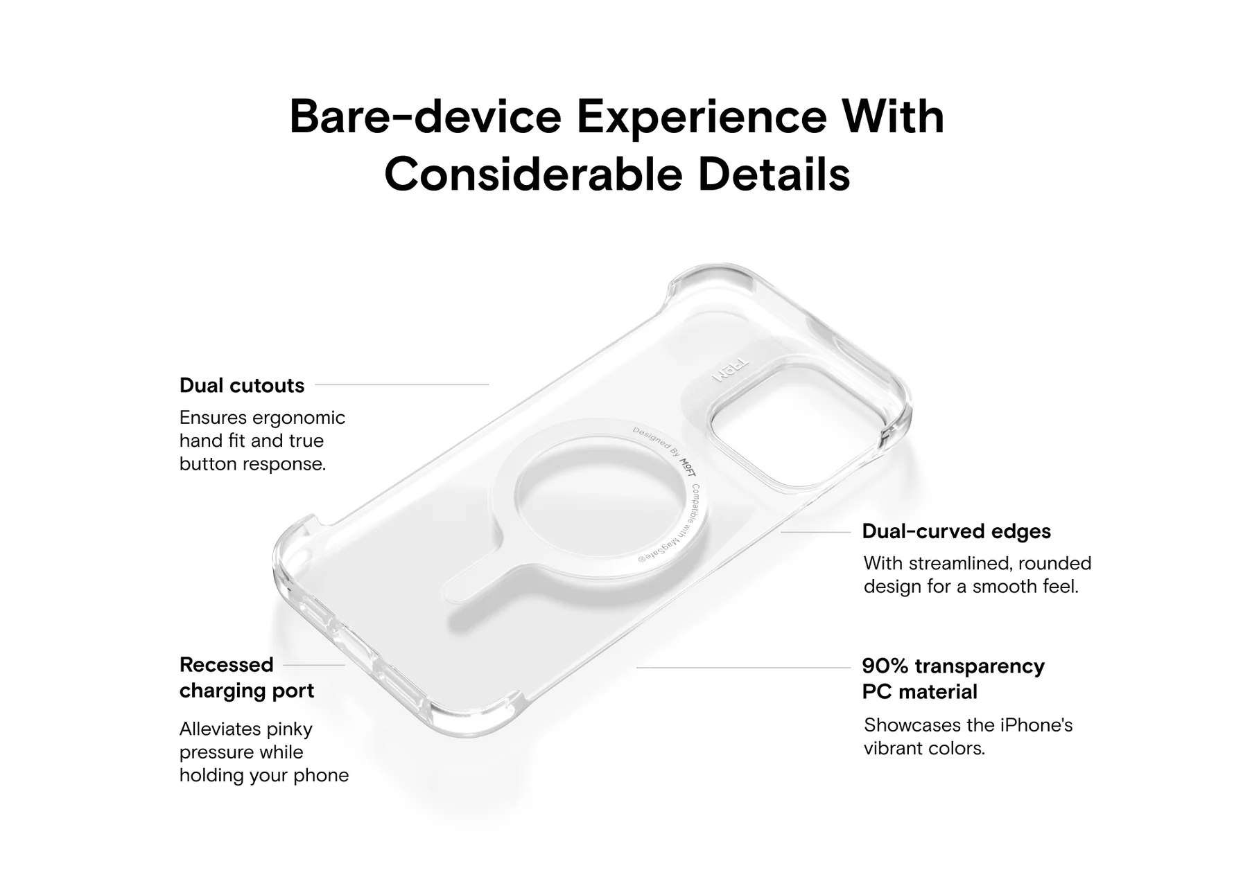 Moft Snap Invisible Case for iPhone 16 Breakdown