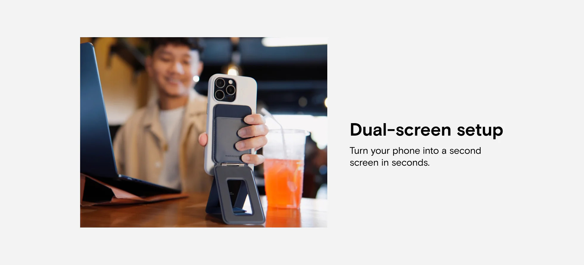 Snap Phone Tripod Wallet Movas Dual Screen Setup