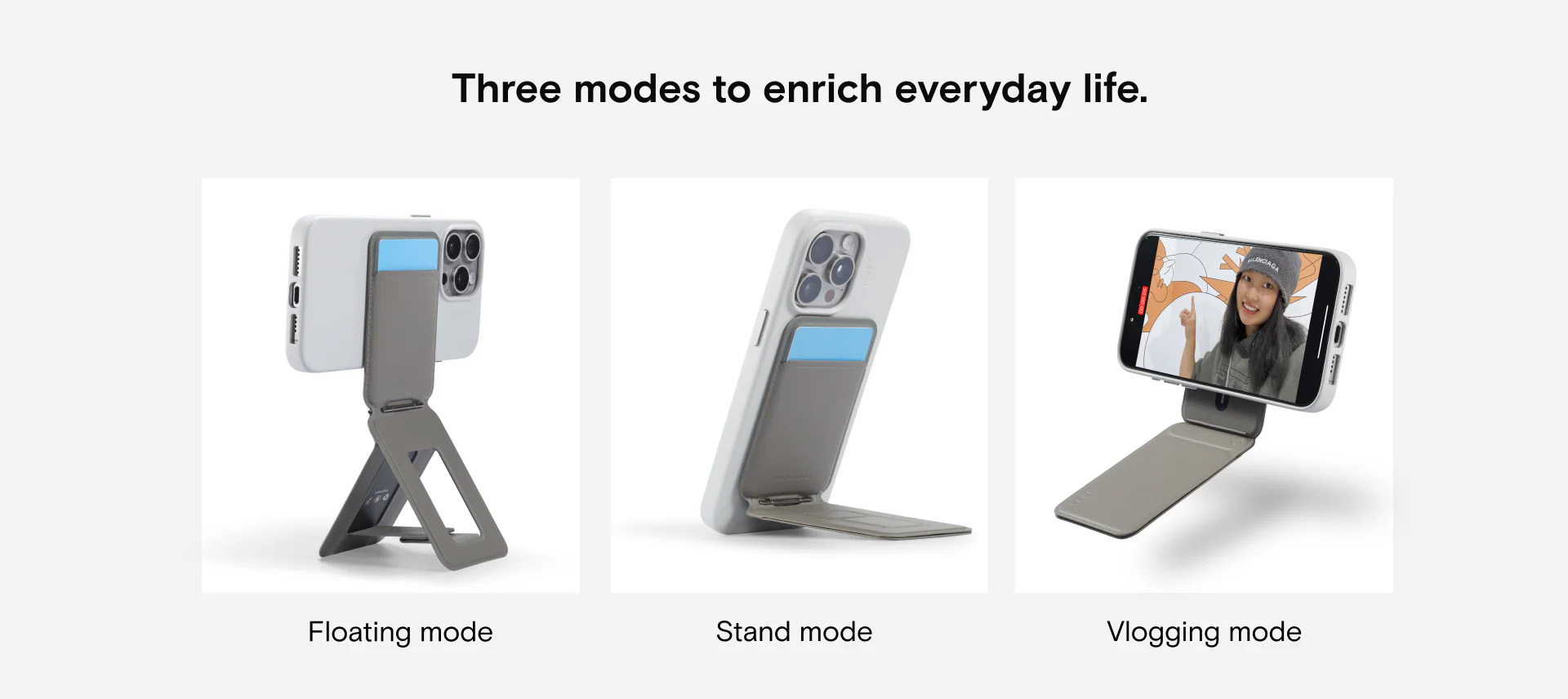 Snap Phone Tripod Wallet Movas Various Modes