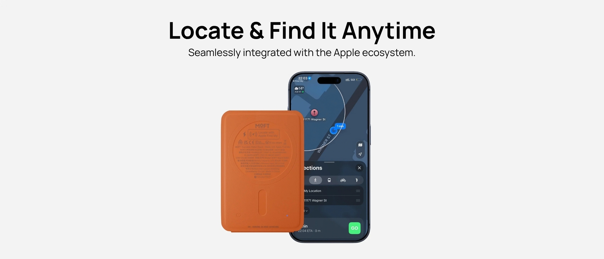 Moft Trackable Snap-on Phone Stand & Wallet Locate & Find It Anytime