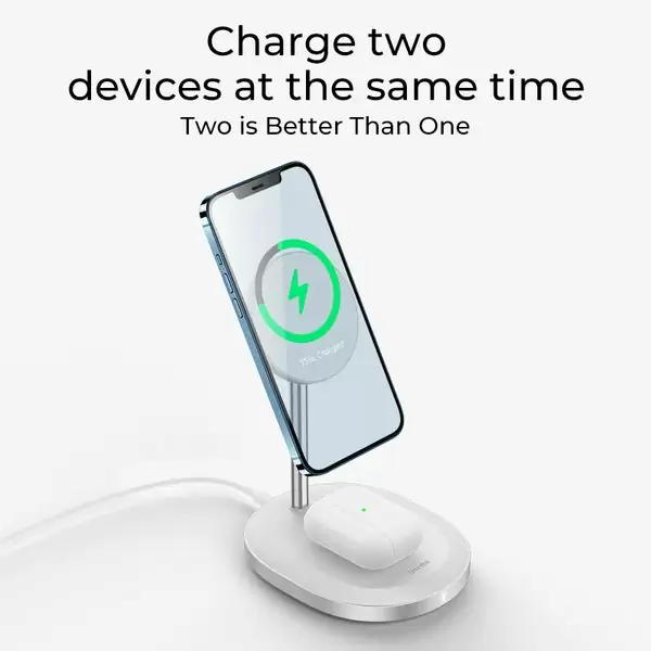 2 in 1 benks magnetic wireless charger charge 2 device at the same time