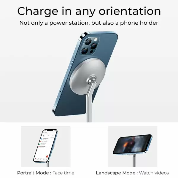 2 in 1 benks magnetic wireless charger orientation